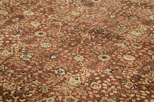 Tebriz Beige Classic Cotton Wool Handmade Area Rug 11'10'' x 17'11''