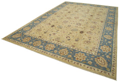 Tebriz Beige Classic Cotton Wool Handmade Area Rug 11'11'' x 18'0''