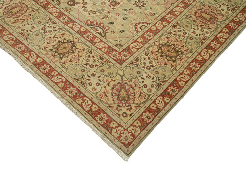 Handmade Area Rug - Classic Beige Wool Cotton Rug | Vintage Turkish Carpet 11'11"x15'11"
