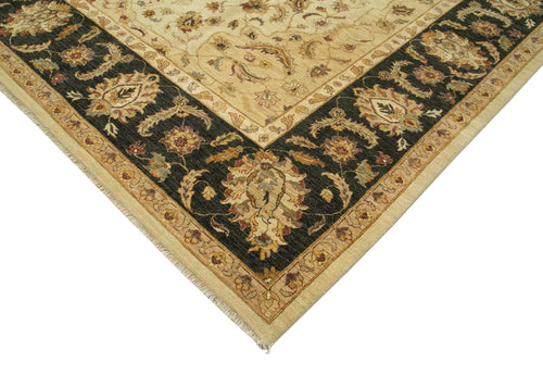 Tebriz Beige Classic Cotton Wool Handmade Area Rug 12'0'' x 14'8''