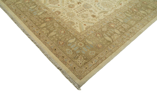 Tebriz Beige Classic Cotton Wool Handmade Area Rug 12'0'' x 18'0''