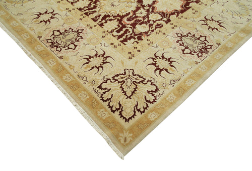Tebriz Beige Classic Cotton Wool Handmade Area Rug 12'0'' x 14'8''