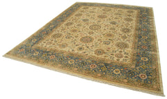 Tebriz Beige Classic Cotton Wool Handmade Area Rug 12'0'' x 14'8''