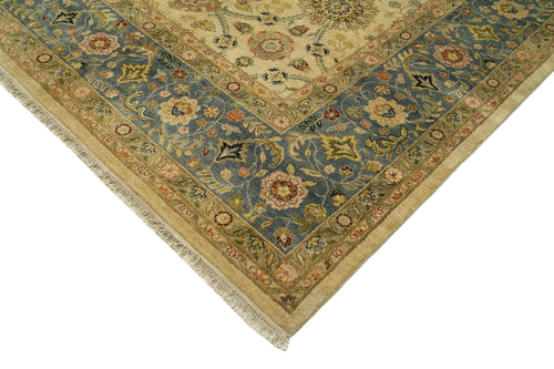 Tebriz Beige Classic Cotton Wool Handmade Area Rug 12'0'' x 14'8''