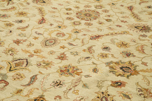 Tebriz Beige Classic Cotton Wool Handmade Area Rug 11'11'' x 17'11''