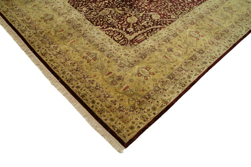 Tebriz Red Classic Cotton Wool Handmade Area Rug 11'11'' x 15'1''