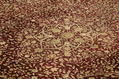 Tebriz Red Classic Cotton Wool Handmade Area Rug 11'11'' x 15'1''