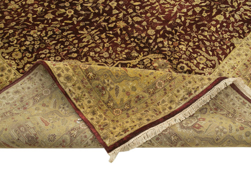 Tebriz Red Classic Cotton Wool Handmade Area Rug 11'11'' x 15'1''