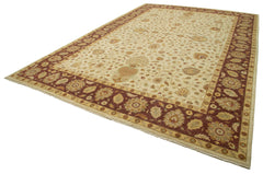 Tebriz Beige Classic Cotton Wool Handmade Area Rug 13'11'' x 20'4''