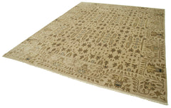 Tebriz Beige Classic Cotton Wool Handmade Area Rug 11'9'' x 14'5''