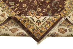 Tebriz Brown Classic Cotton Wool Handmade Area Rug 11'10'' x 14'10''