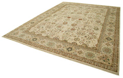 Tebriz Beige Classic Cotton Wool Handmade Area Rug 13'0'' x 17'1''