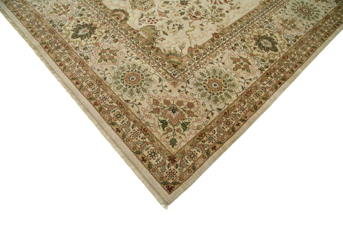 Tebriz Beige Classic Cotton Wool Handmade Area Rug 13'0'' x 17'1''