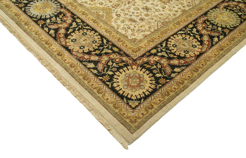 Tebriz Beige Classic Cotton Wool Handmade Area Rug 12'2'' x 14'10''