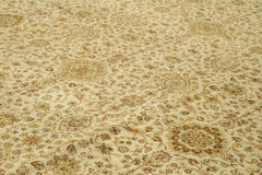 Tebriz Beige Classic Cotton Wool Handmade Area Rug 12'2'' x 14'10''