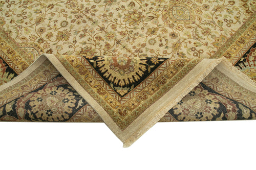 Tebriz Beige Classic Cotton Wool Handmade Area Rug 12'2'' x 14'10''