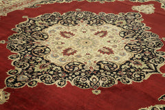 Tebriz Beige Classic Cotton Wool Handmade Area Rug 12'0'' x 15'0''