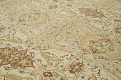 Tebriz Beige Classic Cotton Wool Handmade Area Rug 11'11'' x 15'0''