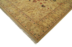 Tebriz Beige Classic Cotton Wool Handmade Area Rug 10'10'' x 17'3''