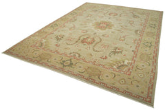 Tebriz Beige Classic Cotton Wool Handmade Area Rug 11'9'' x 16'3''