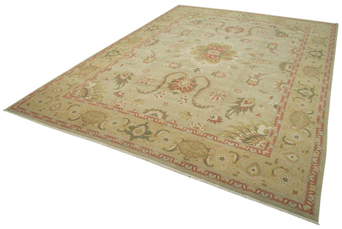 Tebriz Beige Classic Cotton Wool Handmade Area Rug 11'9'' x 16'3''