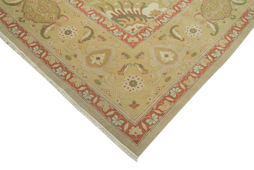 Tebriz Beige Classic Cotton Wool Handmade Area Rug 11'9'' x 16'3''