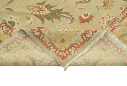 Tebriz Beige Classic Cotton Wool Handmade Area Rug 11'9'' x 16'3''