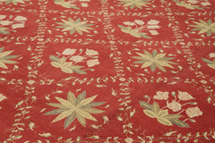 Tebriz Red Classic Cotton Wool Handmade Area Rug 11'11'' x 14'4''