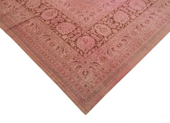 Tebriz Pink Classic Cotton Wool Handmade Area Rug 13'0'' x 18'11''