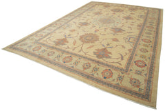 Tebriz Beige Classic Cotton Wool Handmade Area Rug 13'3'' x 19'7''