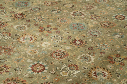 Tebriz Brown Classic Cotton Wool Handmade Area Rug 11'11'' x 15'3''