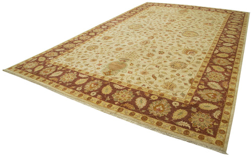Tebriz Beige Classic Cotton Wool Handmade Area Rug 11'11'' x 18'4''