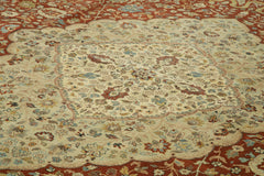 Tebriz Beige Classic Cotton Wool Handmade Area Rug 12'0'' x 17'3''