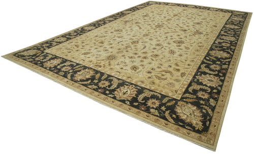 Tebriz Beige Classic Cotton Wool Handmade Area Rug 13'8'' x 19'11''