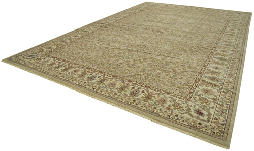 Tebriz Beige Classic Cotton Wool Handmade Area Rug 11'7'' x 17'9''