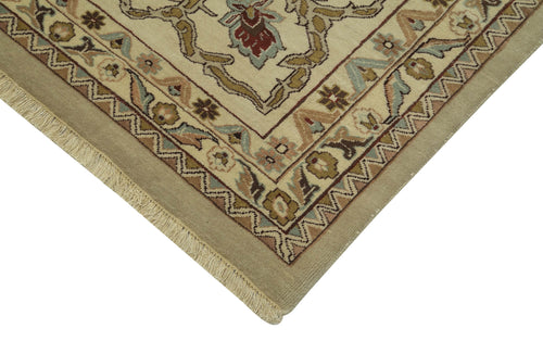 Tebriz Beige Classic Cotton Wool Handmade Area Rug 11'7'' x 17'9''