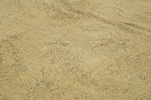 Tebriz Beige Classic Cotton Wool Handmade Area Rug 11'9'' x 17'2''