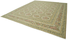 Tebriz Beige Classic Cotton Wool Handmade Area Rug 12'0'' x 14'9''