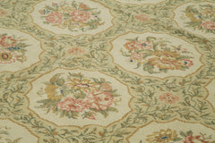 Tebriz Beige Classic Cotton Wool Handmade Area Rug 12'0'' x 14'9''