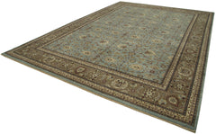 Tebriz Brown Classic Cotton Wool Handmade Area Rug 10'8'' x 15'5''