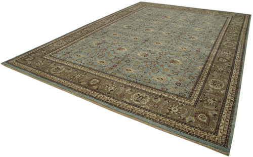 Tebriz Brown Classic Cotton Wool Handmade Area Rug 10'8'' x 15'5''