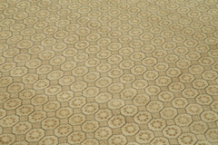 Handmade Area Rug – Classic Beige Turkish Hand Knotted Wool Cotton Carpet 11'9''x18'7''