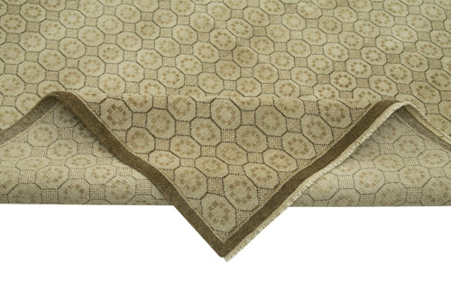 Handmade Area Rug – Classic Beige Turkish Hand Knotted Wool Cotton Carpet 11'9''x18'7''