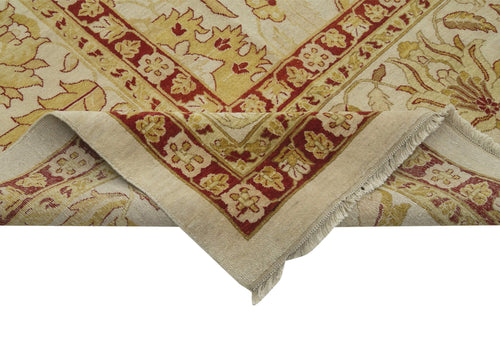 Tebriz Beige Classic Cotton Wool Handmade Area Rug 12'1'' x 18'10''