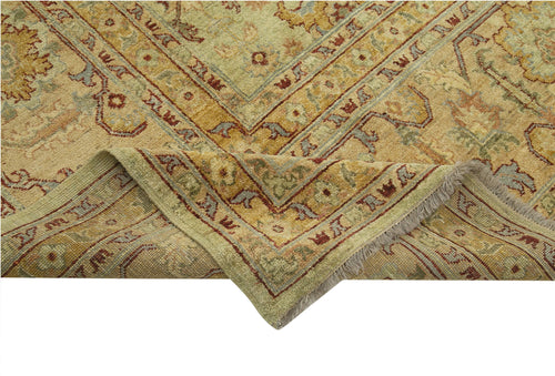Tebriz Green Classic Cotton Wool Handmade Area Rug 12'2'' x 14'0''