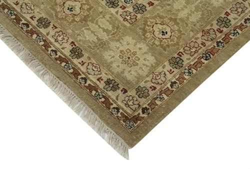 Tebriz Beige Classic Cotton Wool Handmade Area Rug 10'10'' x 17'7''