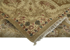 Tebriz Beige Classic Cotton Wool Handmade Area Rug 10'10'' x 17'7''