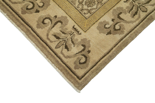 Handmade Area Rug – Classic Beige Turkish Hand Knotted Wool Cotton Carpet 11'10''x17'1''