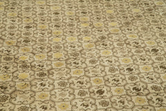 Handmade Area Rug – Classic Beige Turkish Hand Knotted Wool Cotton Carpet 11'10''x17'1''