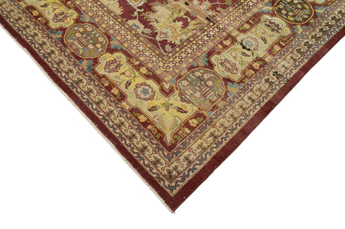 Tebriz Red Classic Cotton Wool Handmade Area Rug 11'11'' x 15'2''